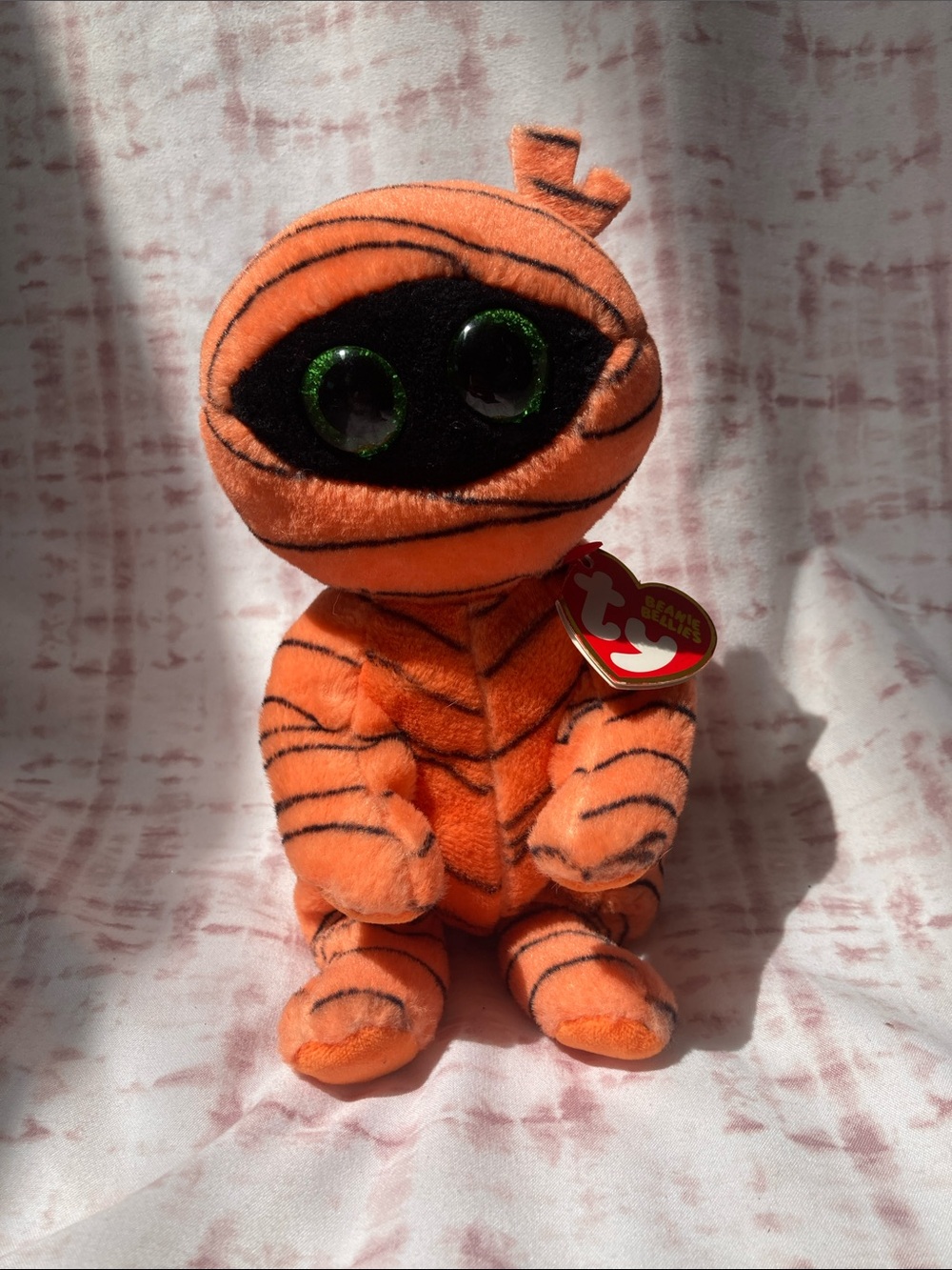 Ty Beanie Bellies HOCUS POCUS The Halloween Orange Mummy 6”